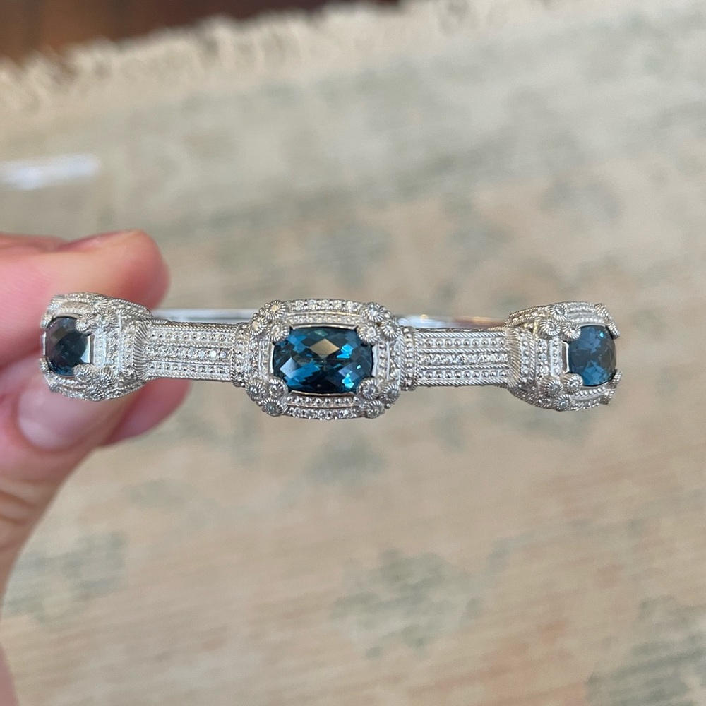 Judith Ripka London Blue Topaz & Sterling Silver Bracelet